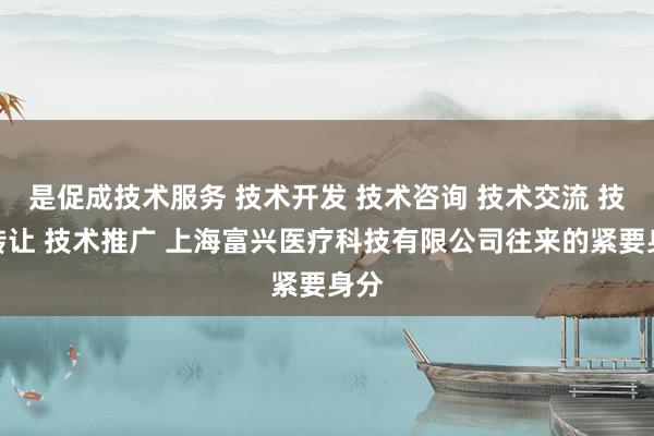 是促成技术服务 技术开发 技术咨询 技术交流 技术转让 技术推广 上海富兴医疗科技有限公司往来的紧要身分